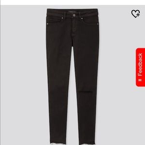 Uniqlo ultra stretch distressed jeans